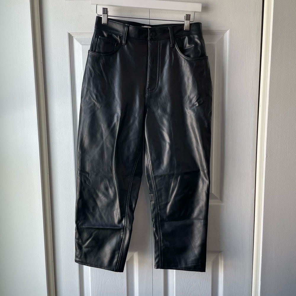 Vegan Leather Curve Love Ankle Straight Pant Size 28/6XS
